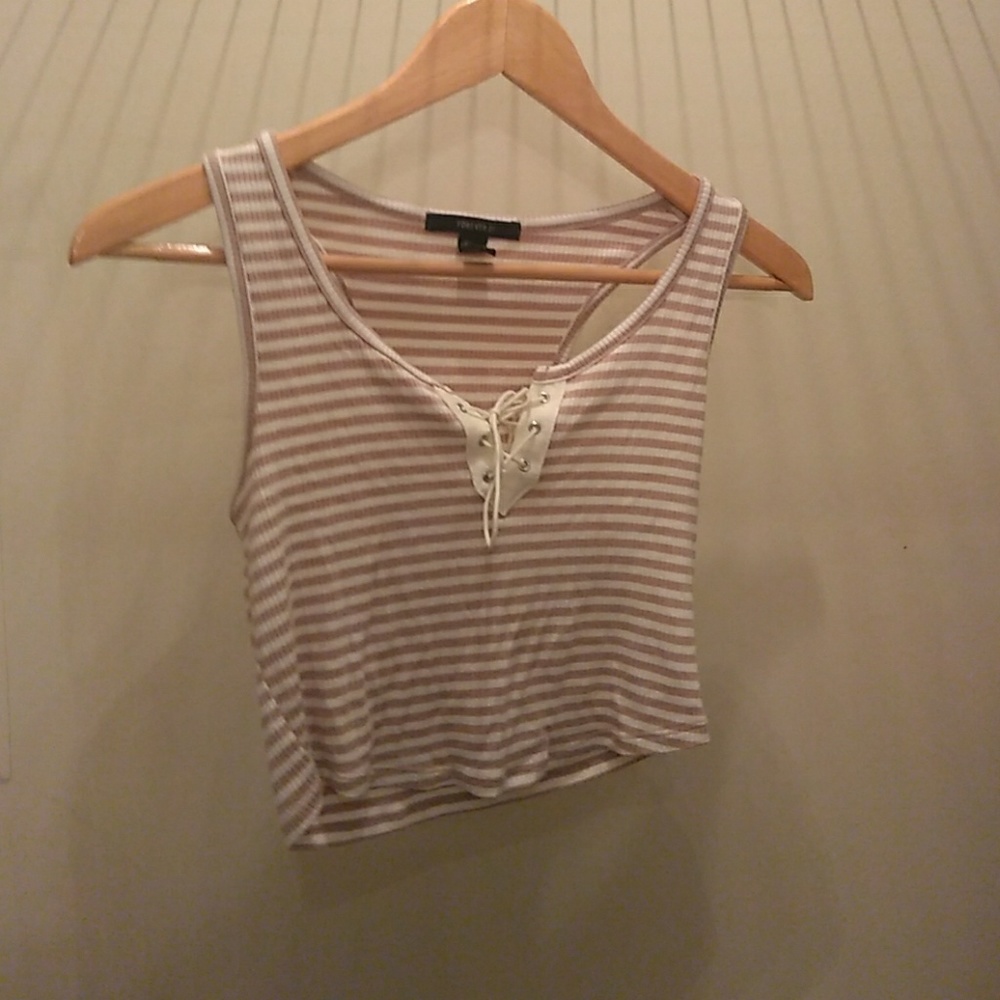 Lace up crop top